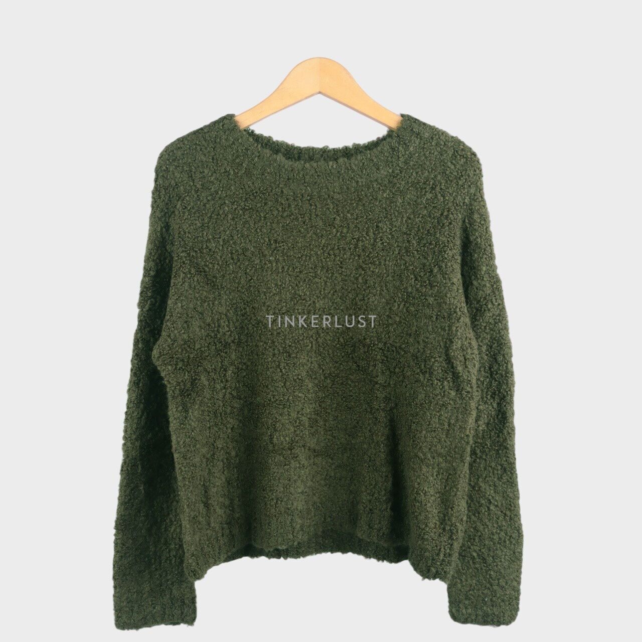 Topshop Dark Green Knit Sweater