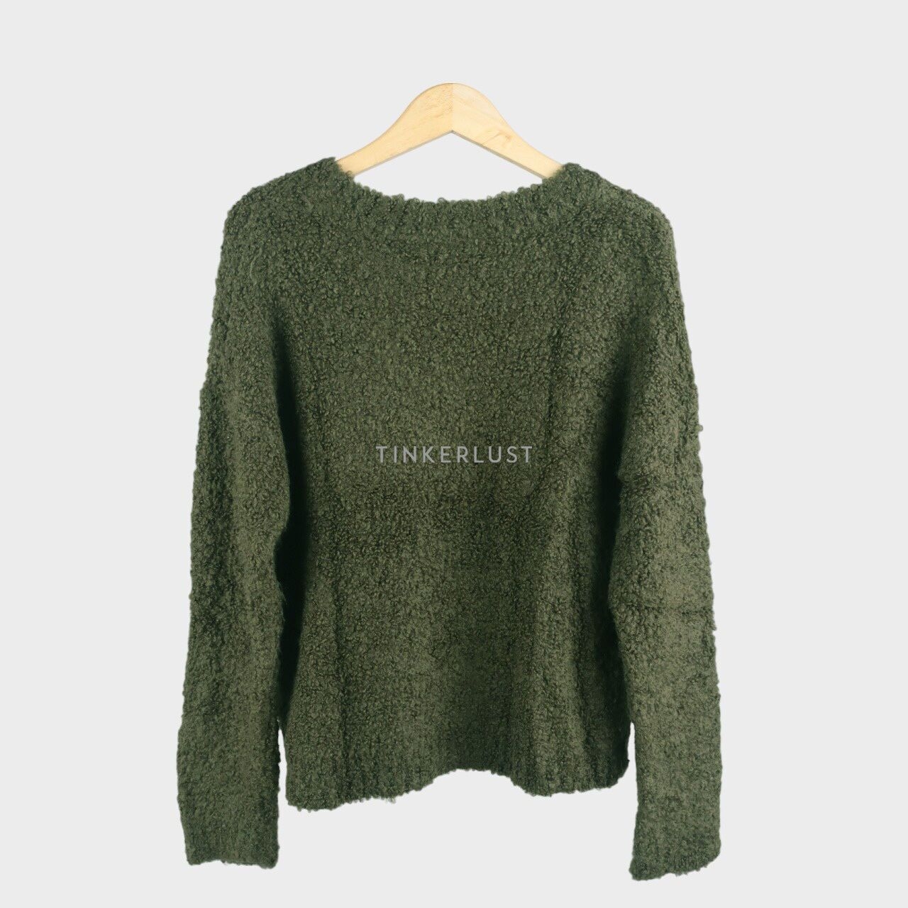 Topshop Dark Green Knit Sweater