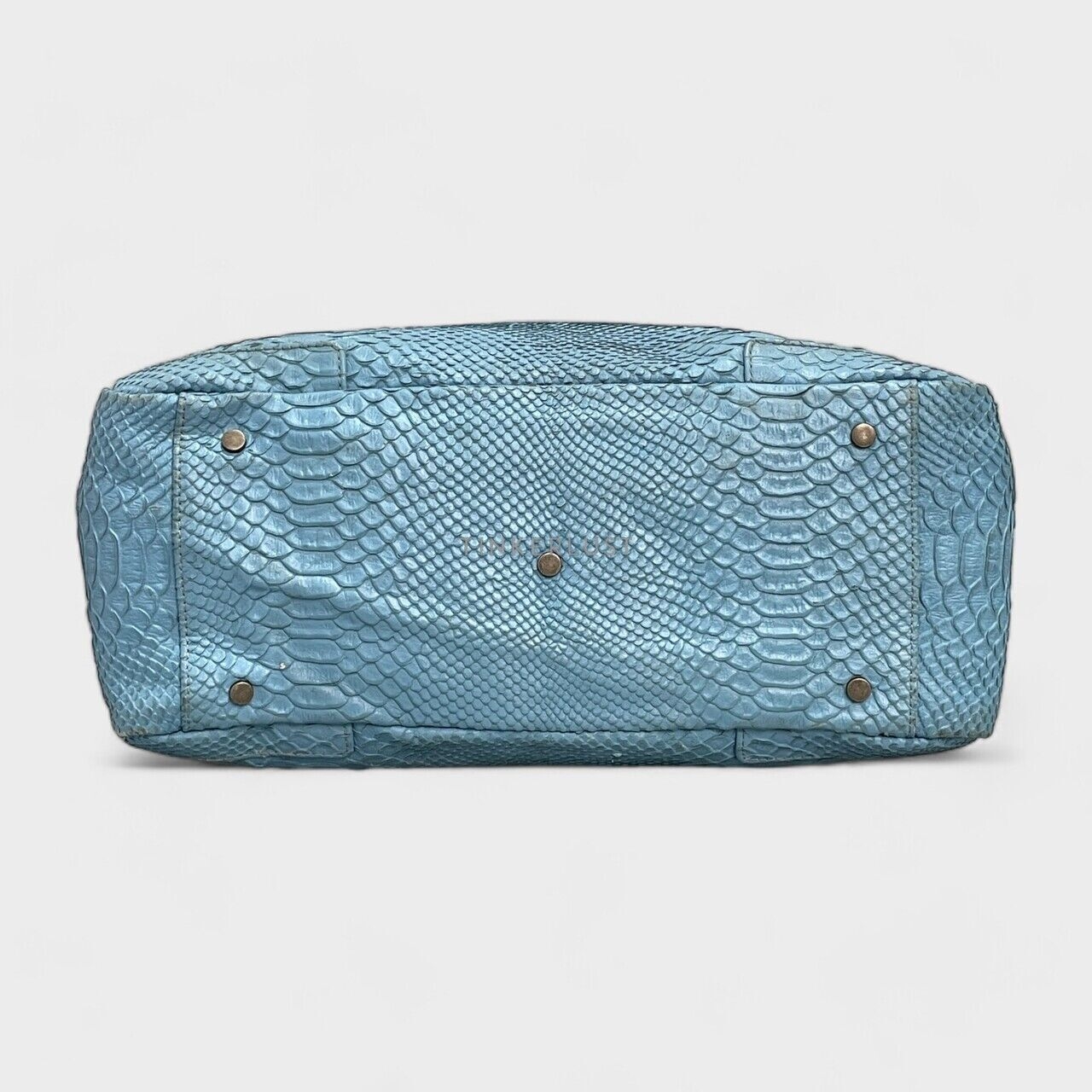Lanvin Blue Snakeskin Tote Bag