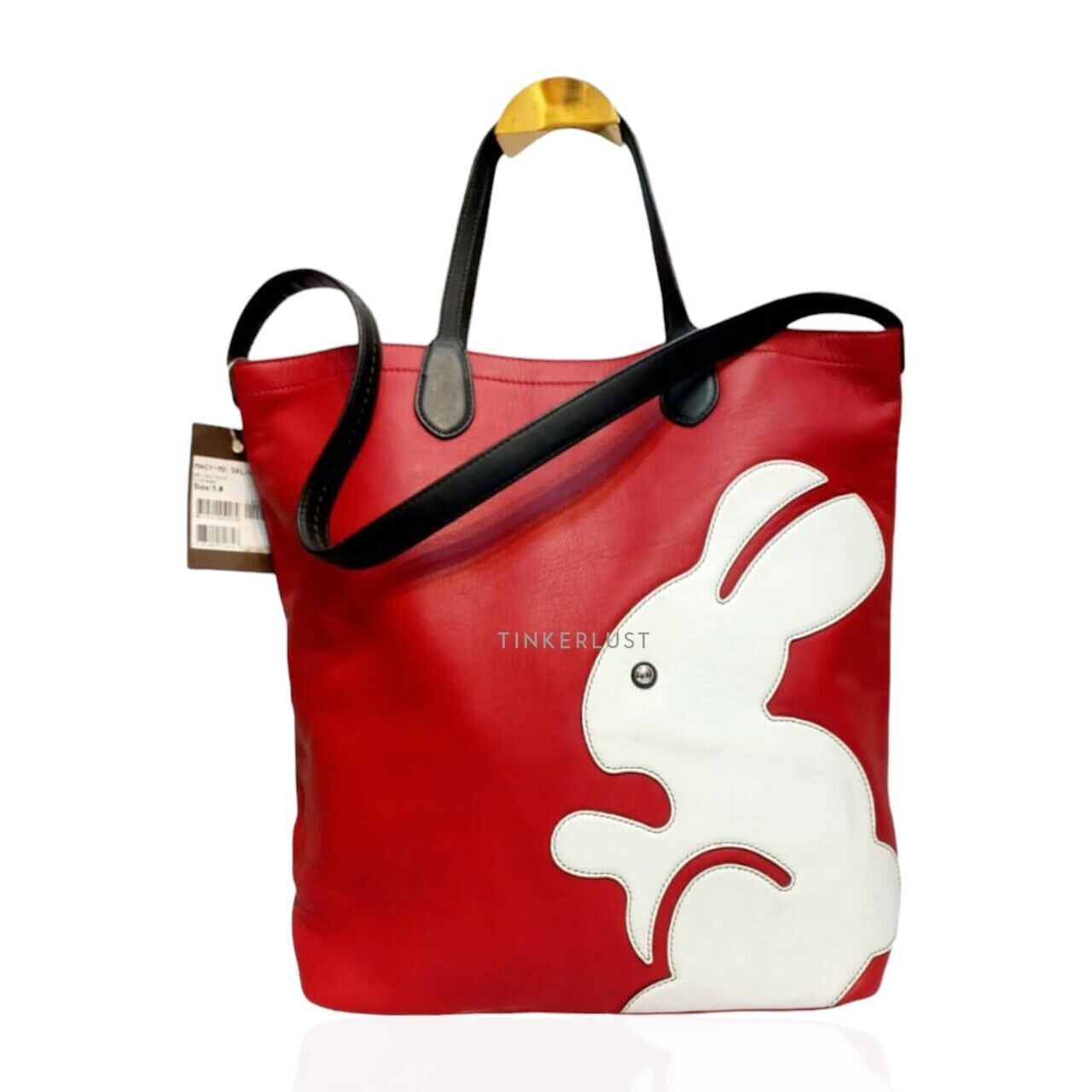 Bally Rabbit Red Leather Tote Bag