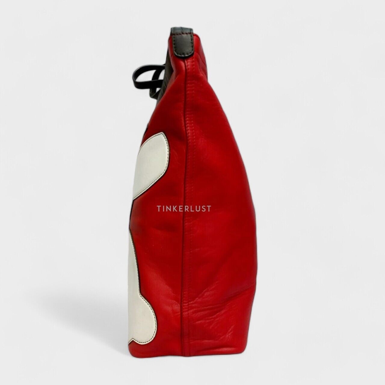 Bally Rabbit Red Leather Tote Bag