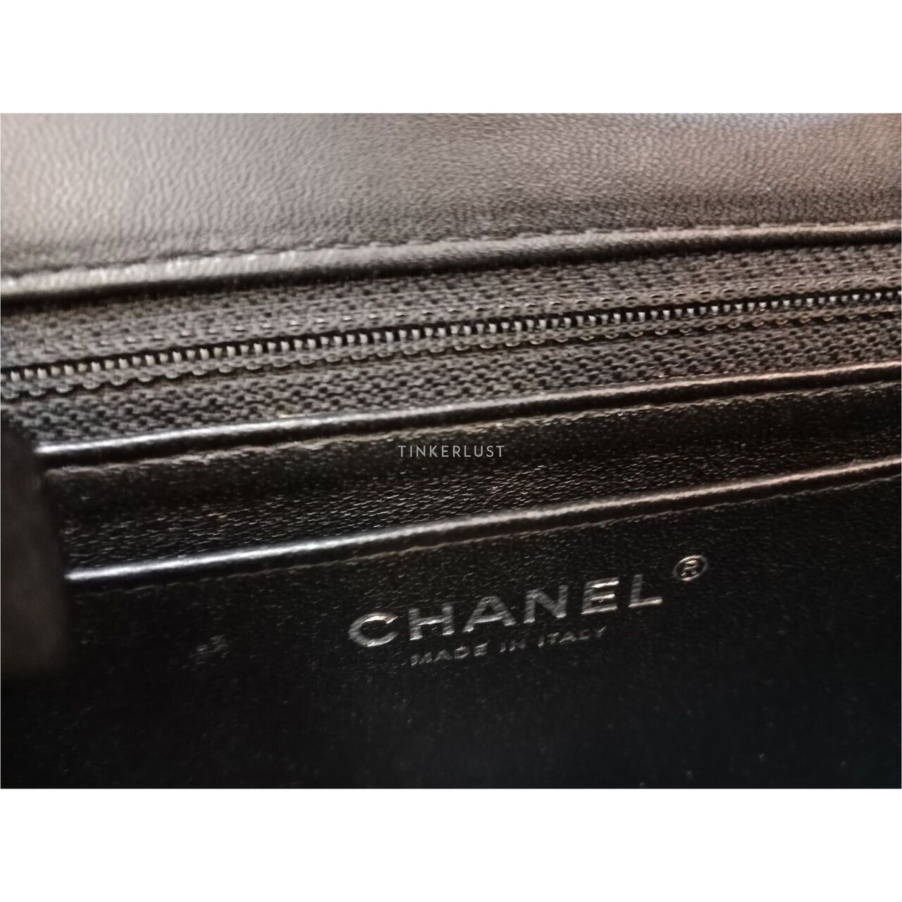 Chanel Mini Rectangle Black Chevron Lambskin #30 SHW Shoulder Bag