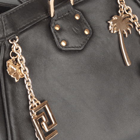 Versace For H & M Black Leather Hand Bag