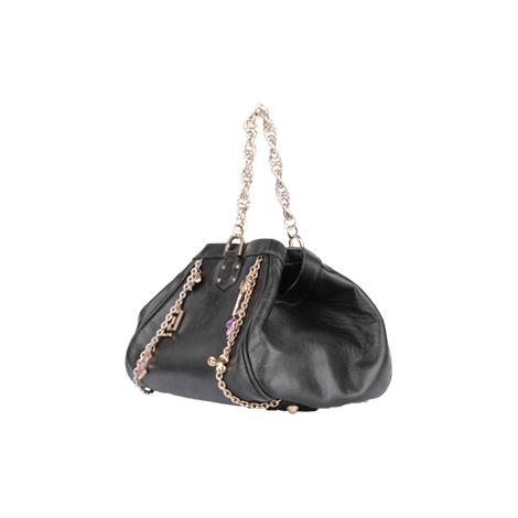 Versace For H & M Black Leather Hand Bag