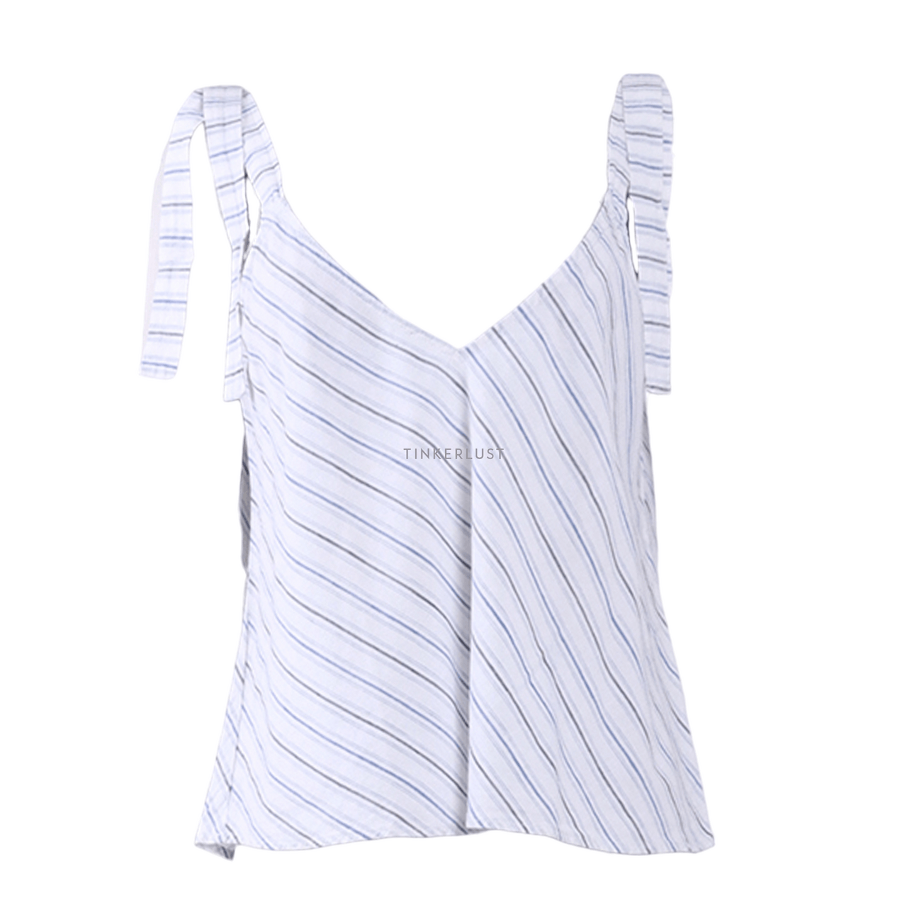 Zara Blue & White Stripes Sleeveless