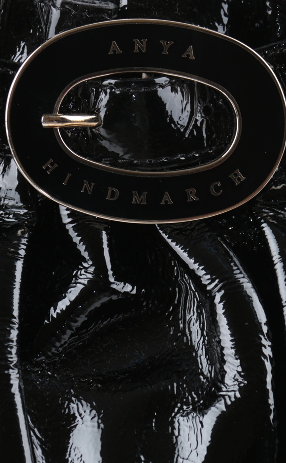 Anya Hindmarch Black Patent Leather Hand Bag