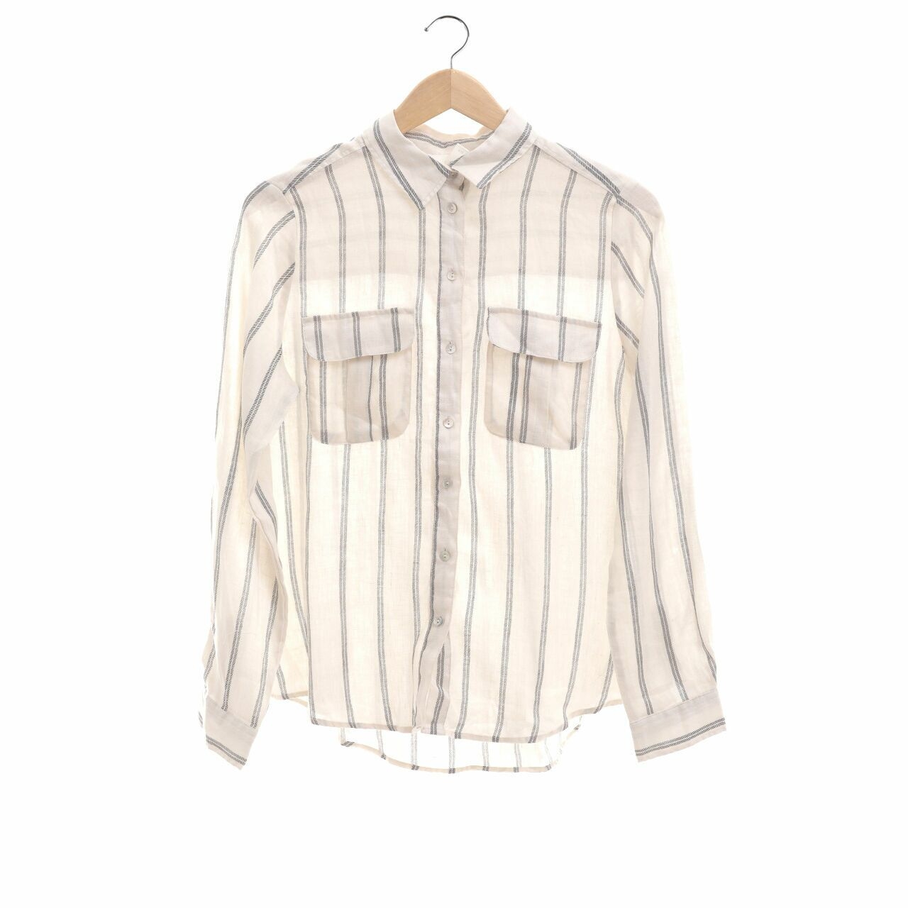 H&M Cream Stripes Shirt
