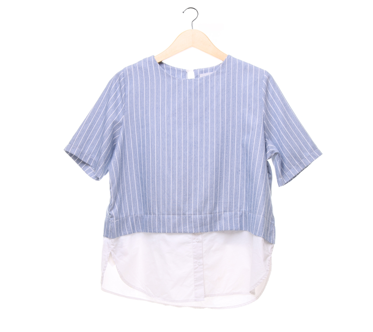 This Is April Blue And White Blouse
