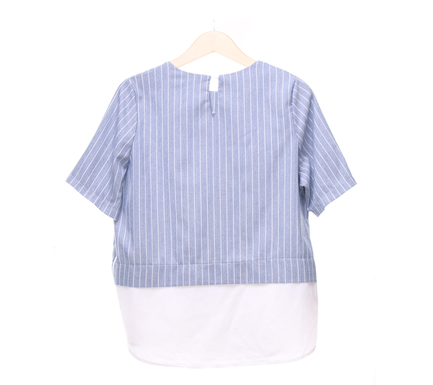 This Is April Blue And White Blouse