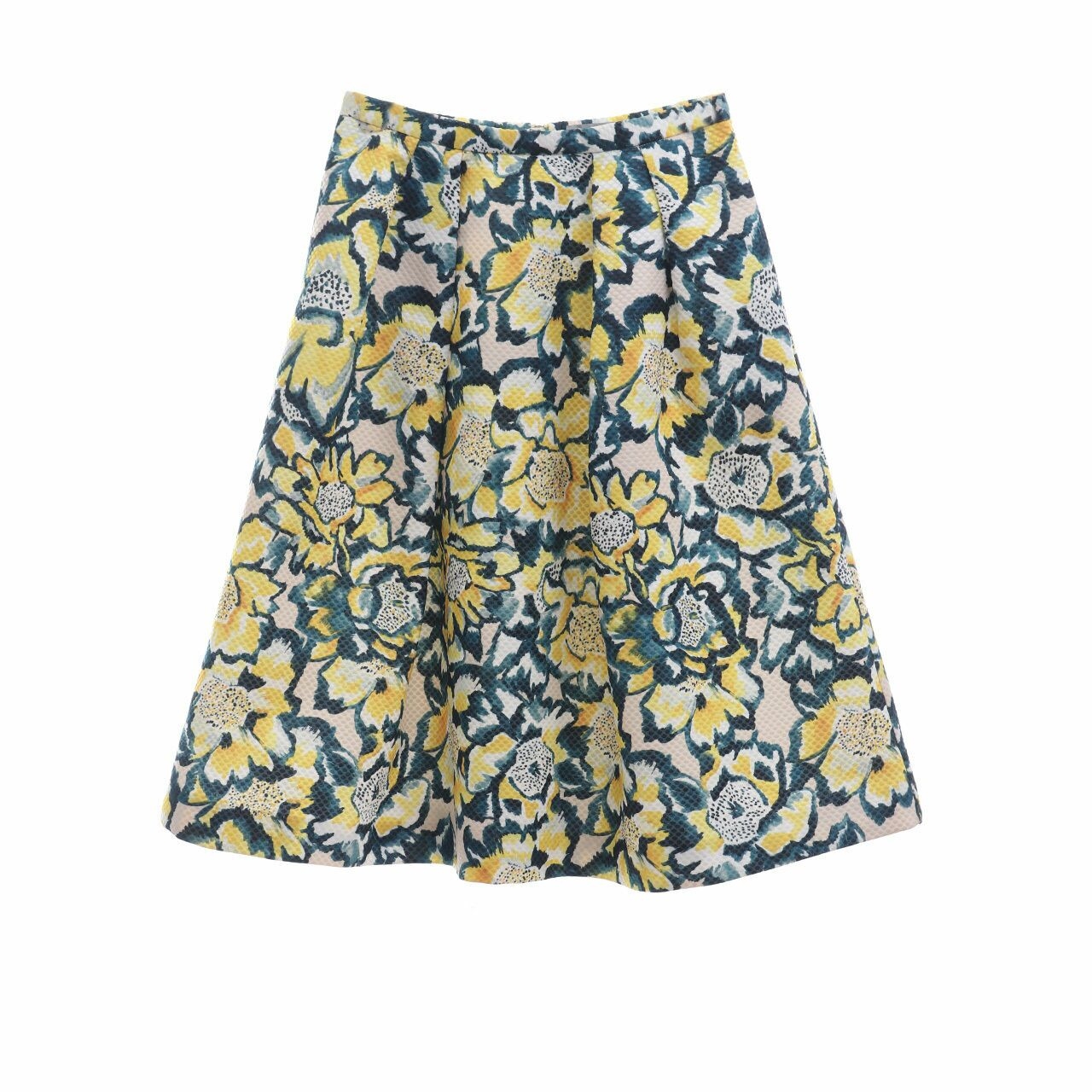 H&M Multicolor Floral Midi Skirt