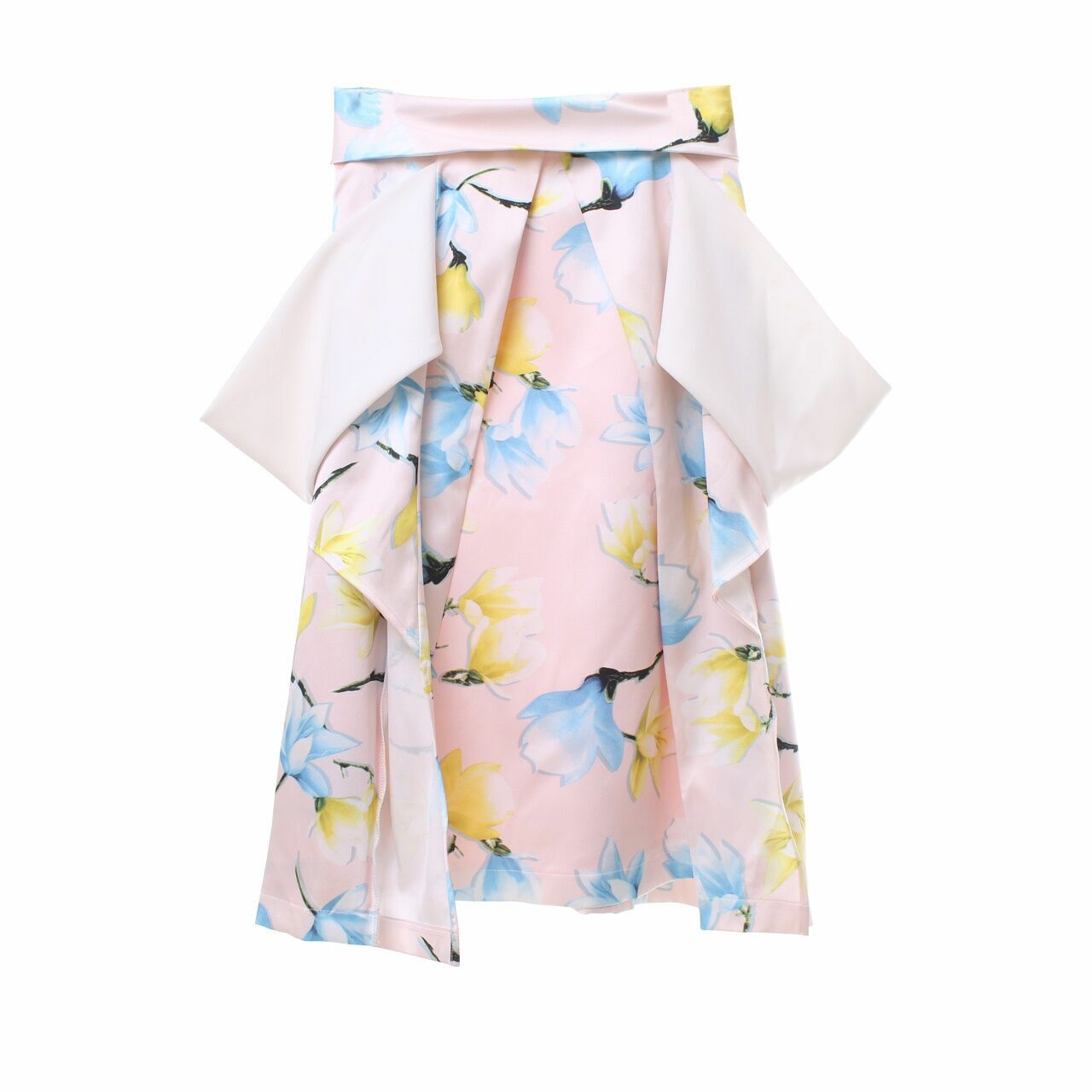 Calla Atelier Soft Pink Floral Midi Skirt