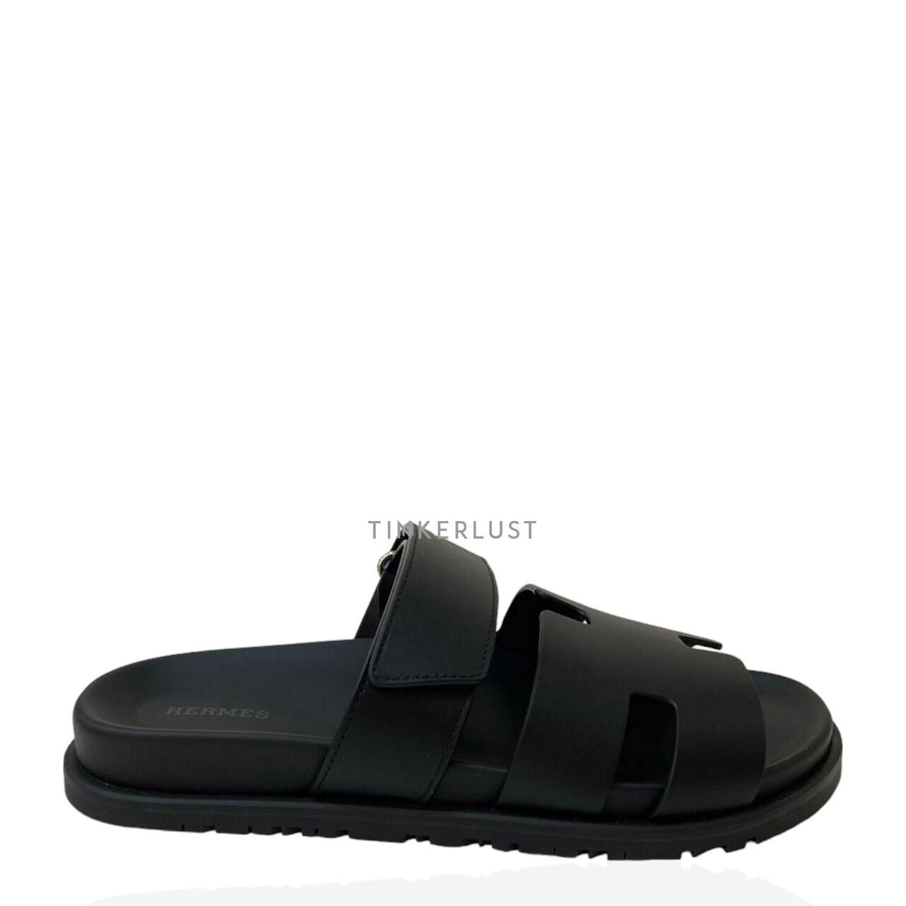 Hermes Chypre All Black Sandals