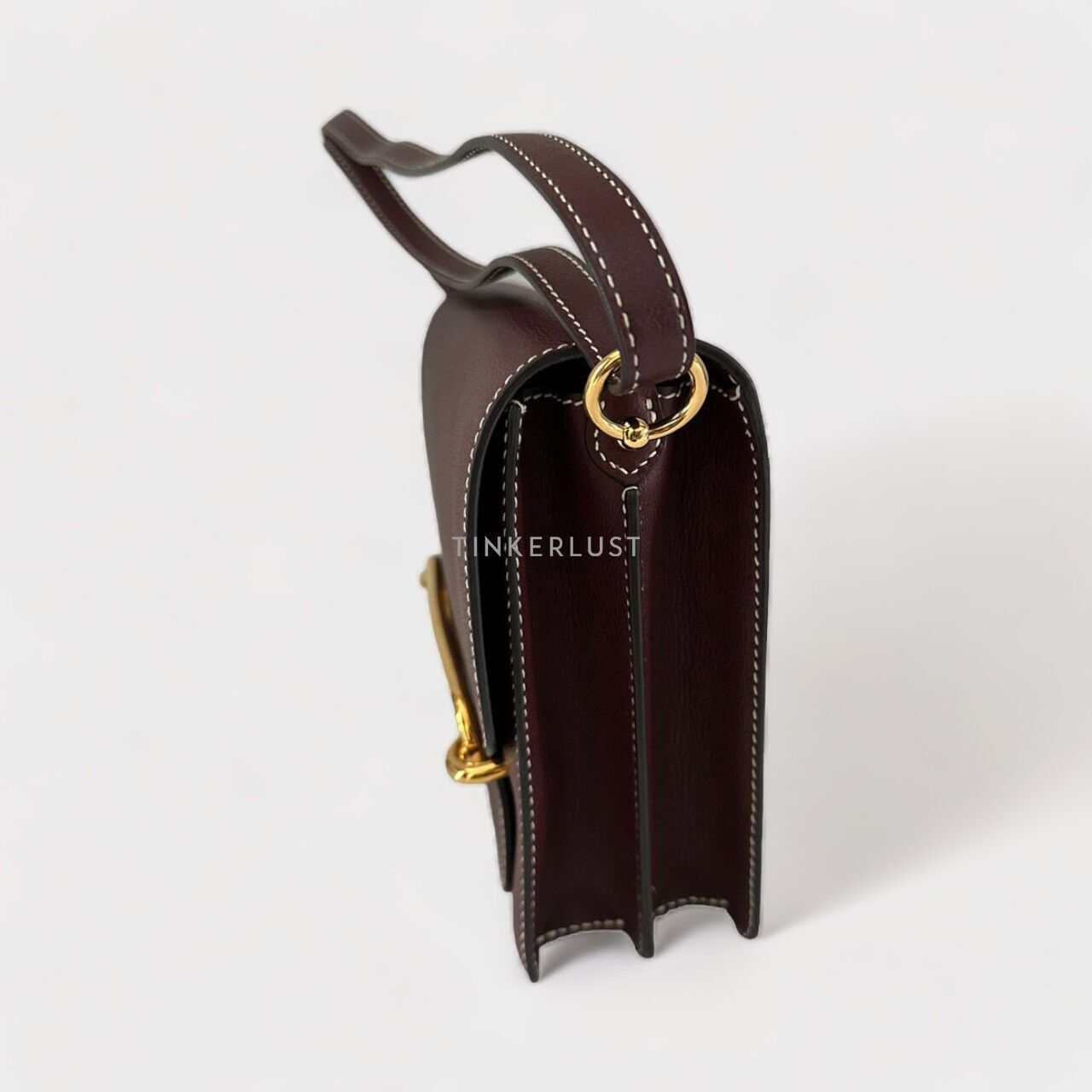 Hermes Roulis 23 Bordeaux Evercolor #A GHW Sling Bag