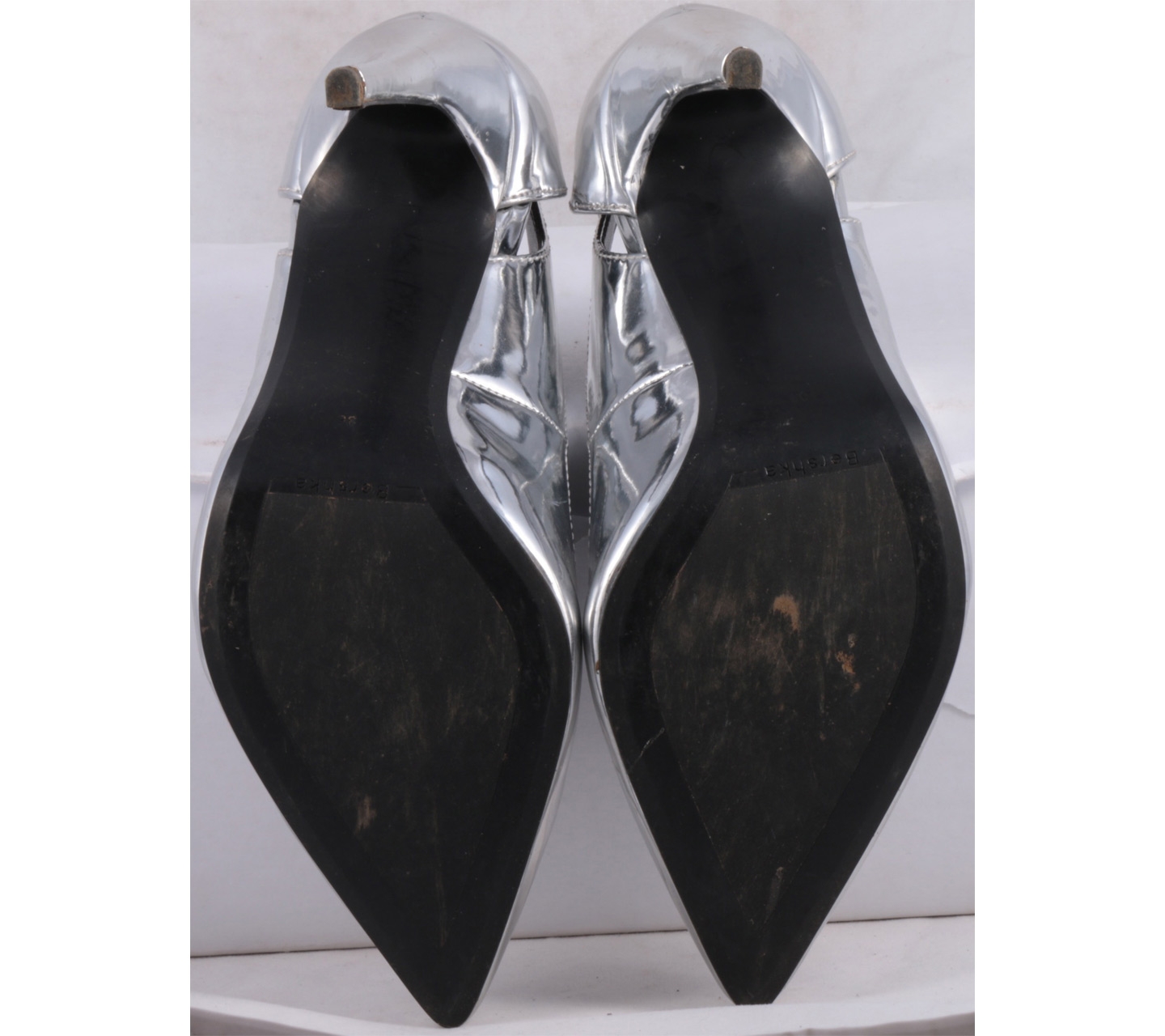 Bershka Silver And Silver Pumps Heels