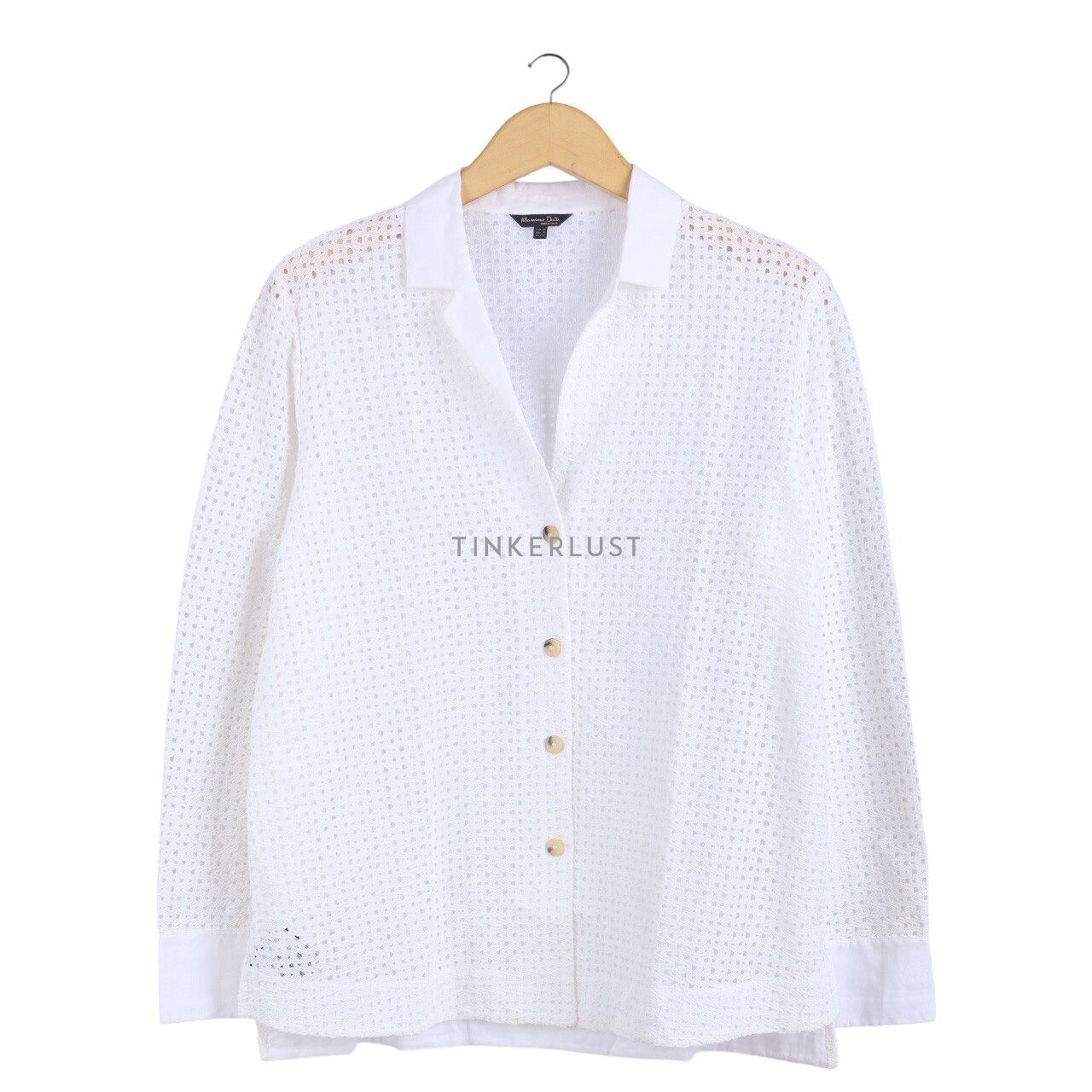 Massimo Dutti Broken White Shirt