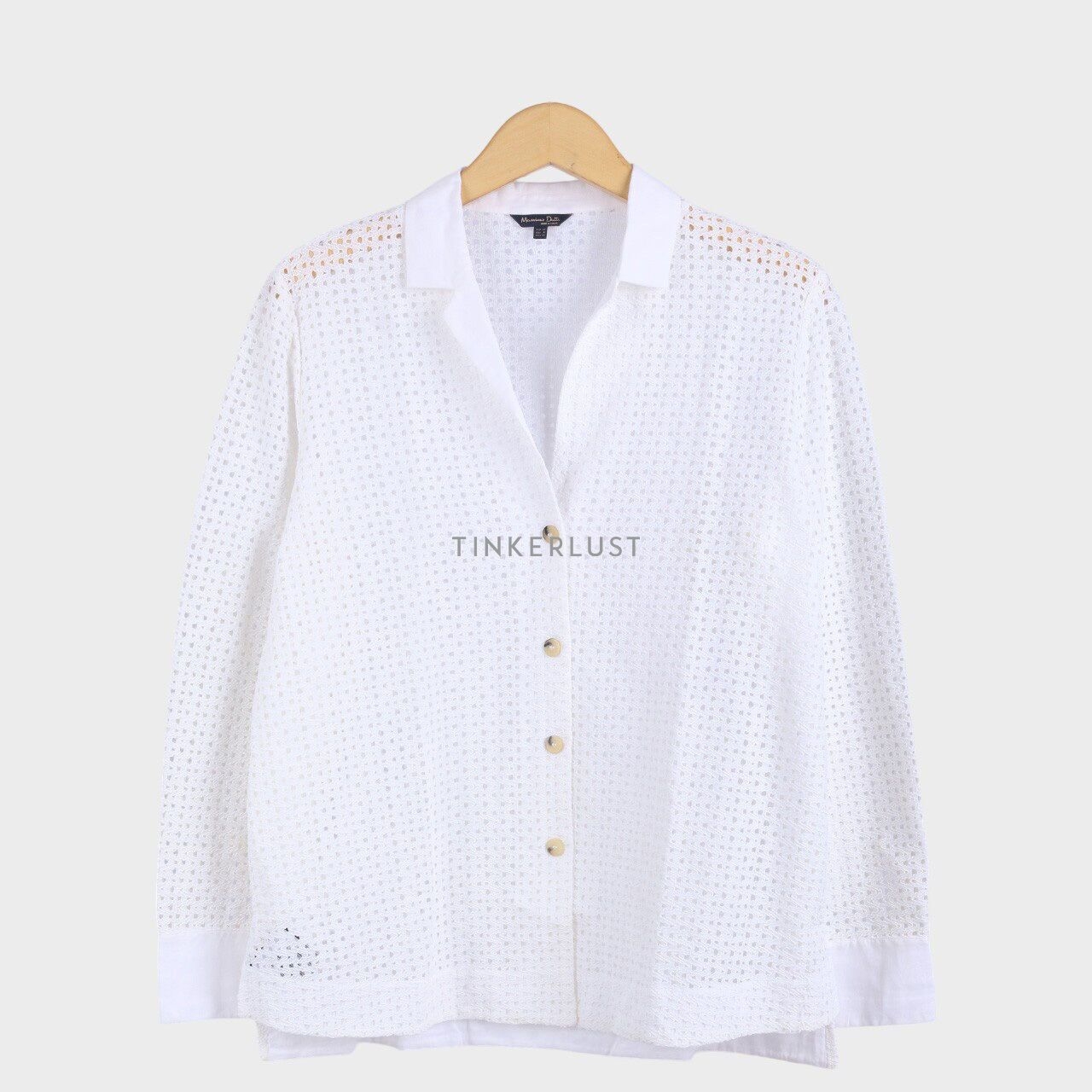 Massimo Dutti Broken White Shirt