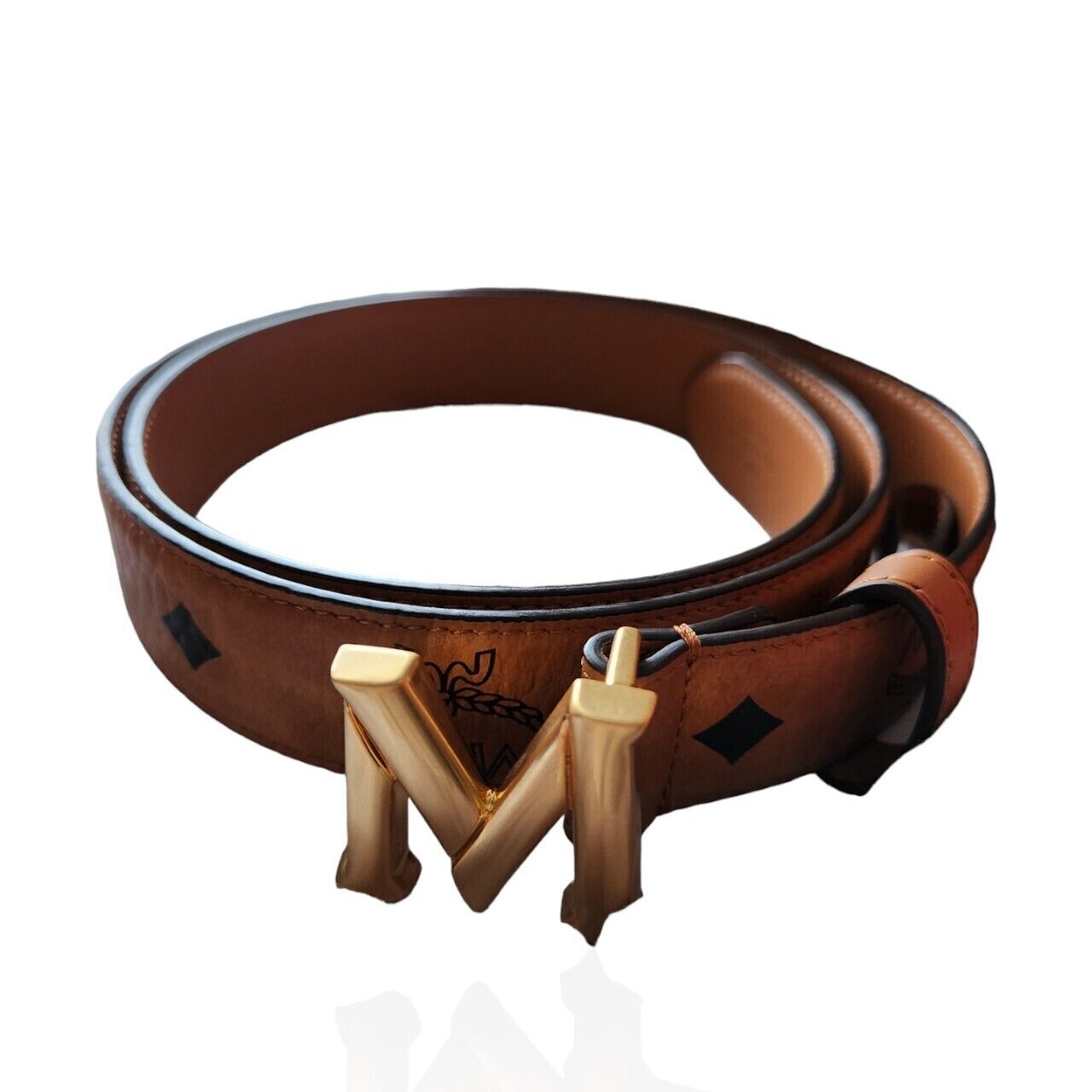 MCM Claus M Cognac Leather Belt