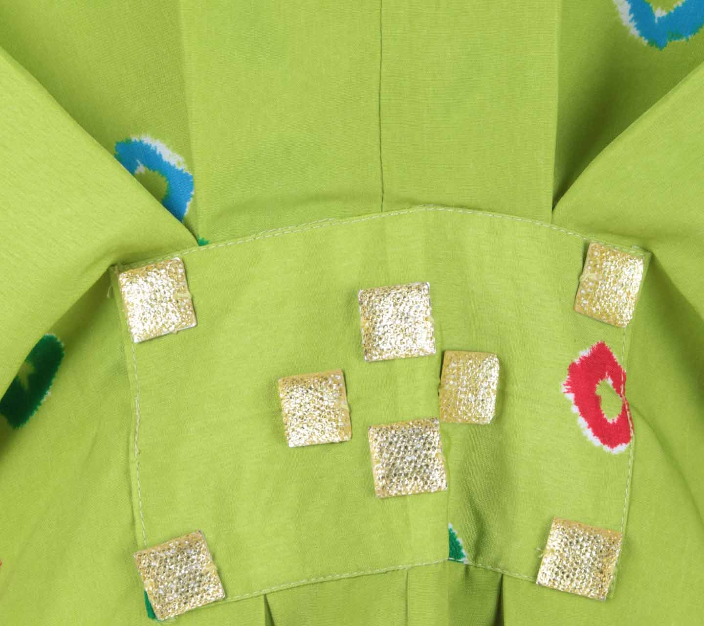 Febianihermaini Green With Colorful Patttern Long Dress