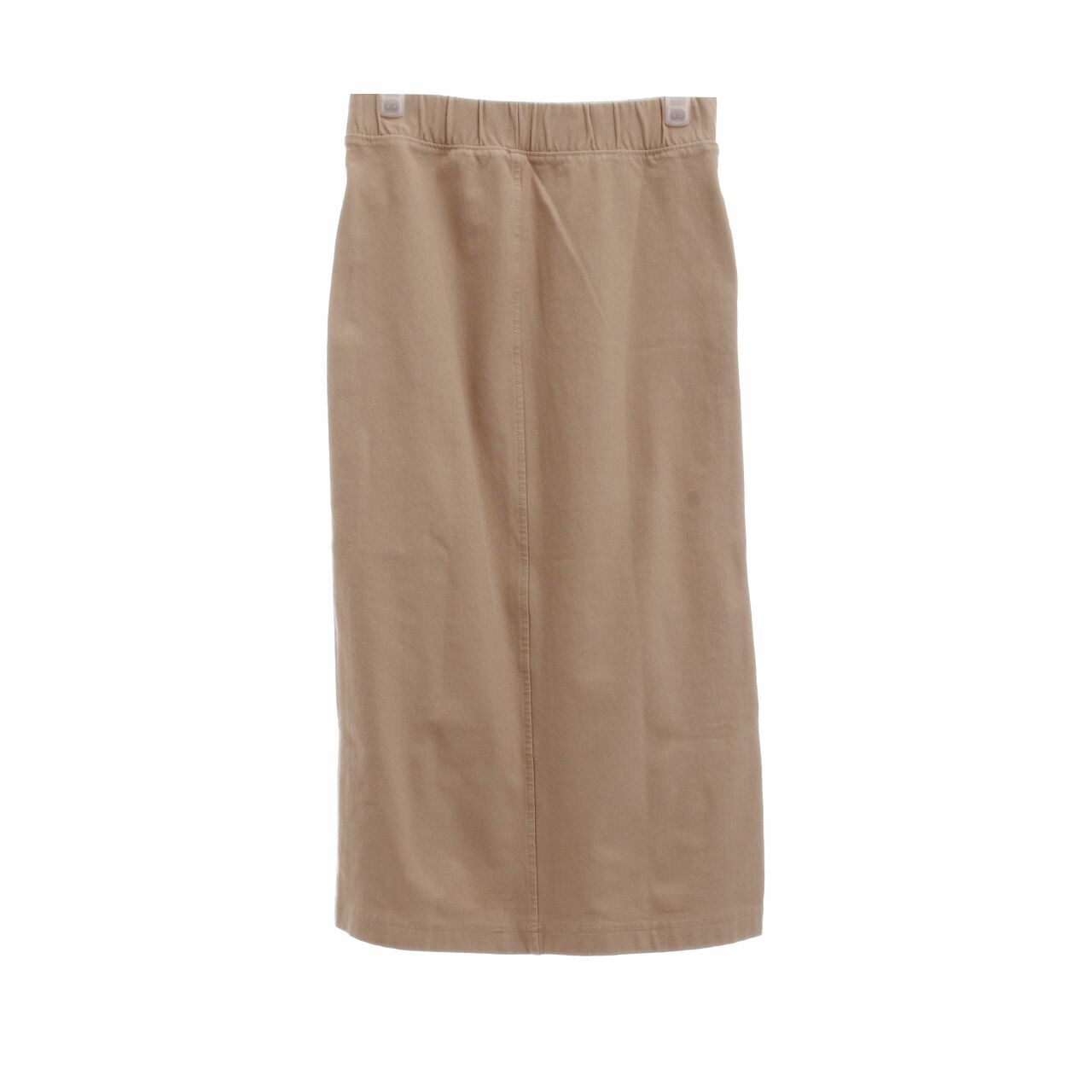 UNIQLO Khaki Midi Skirt