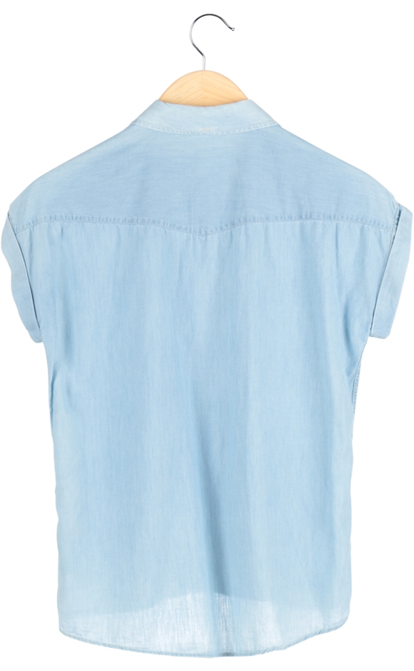Blue Denim Short Sleeve Top