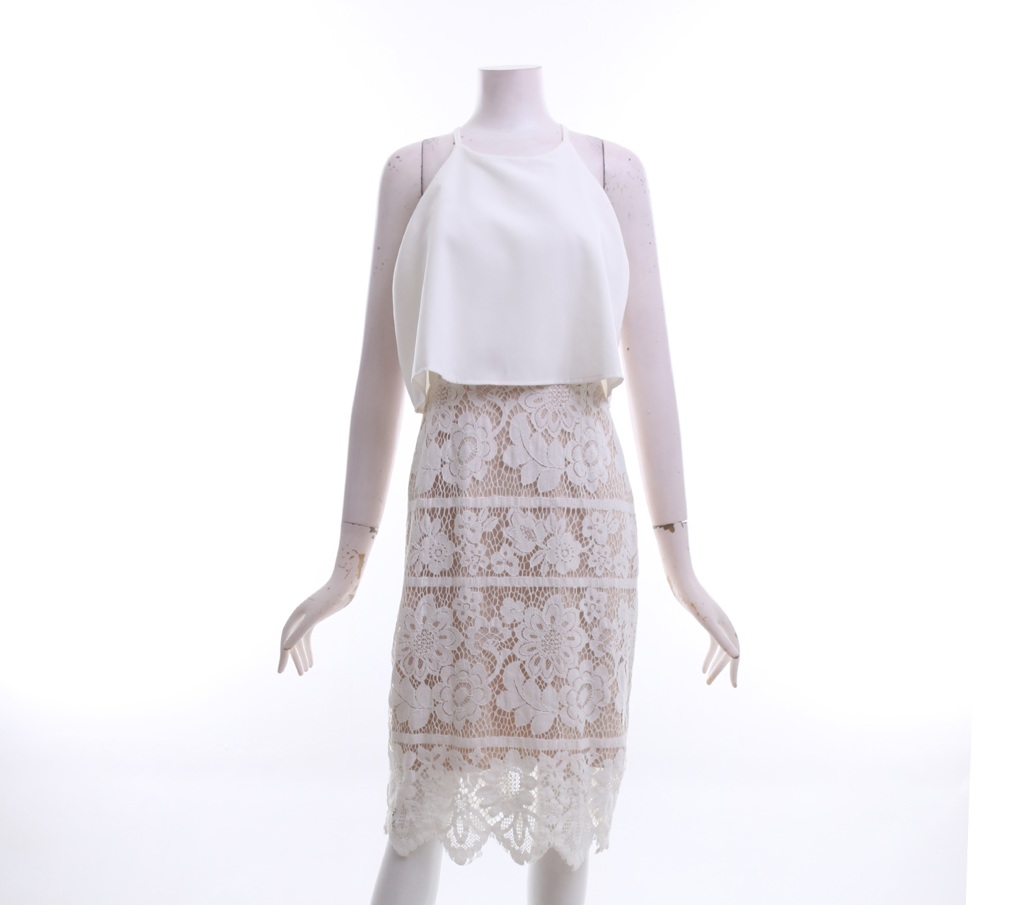 Yuan Off White Midi Dress