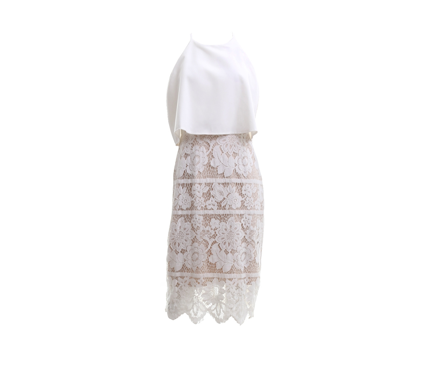Yuan Off White Midi Dress