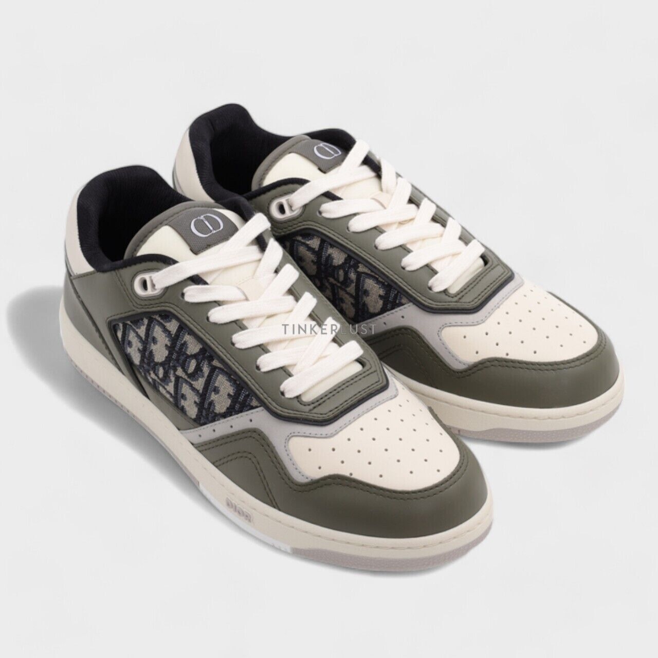 Christian Dior Oblique in Green/Beige Multicolors Low Top Sneakers