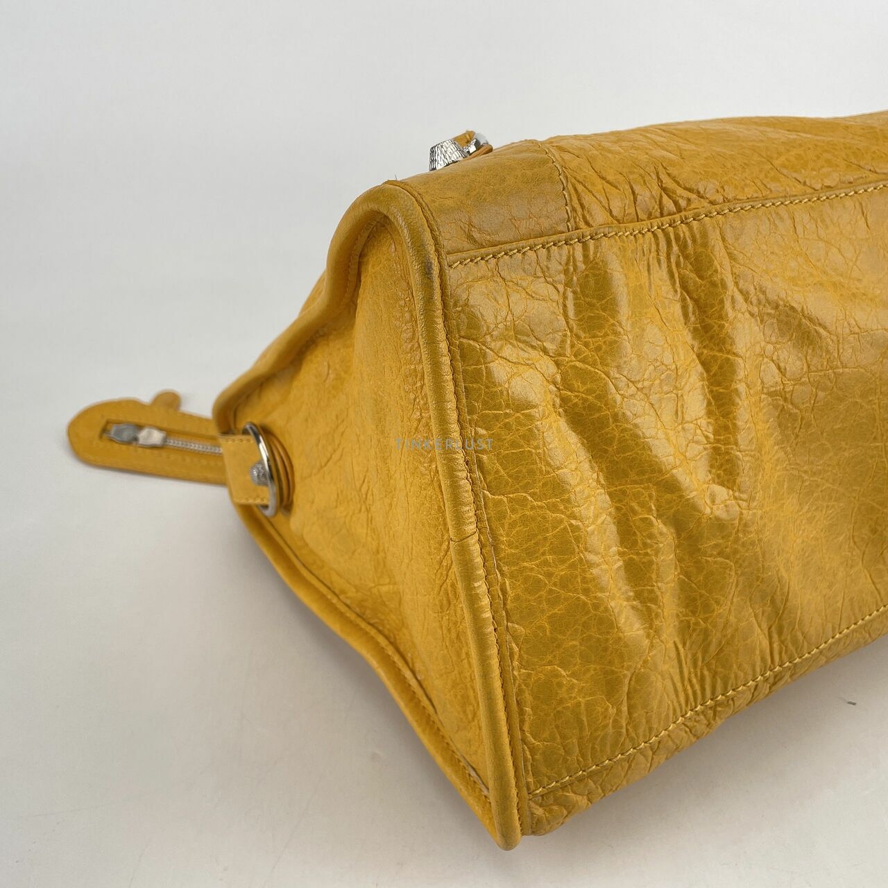 Balenciaga Giant Part Time Yellow Satchel Bag