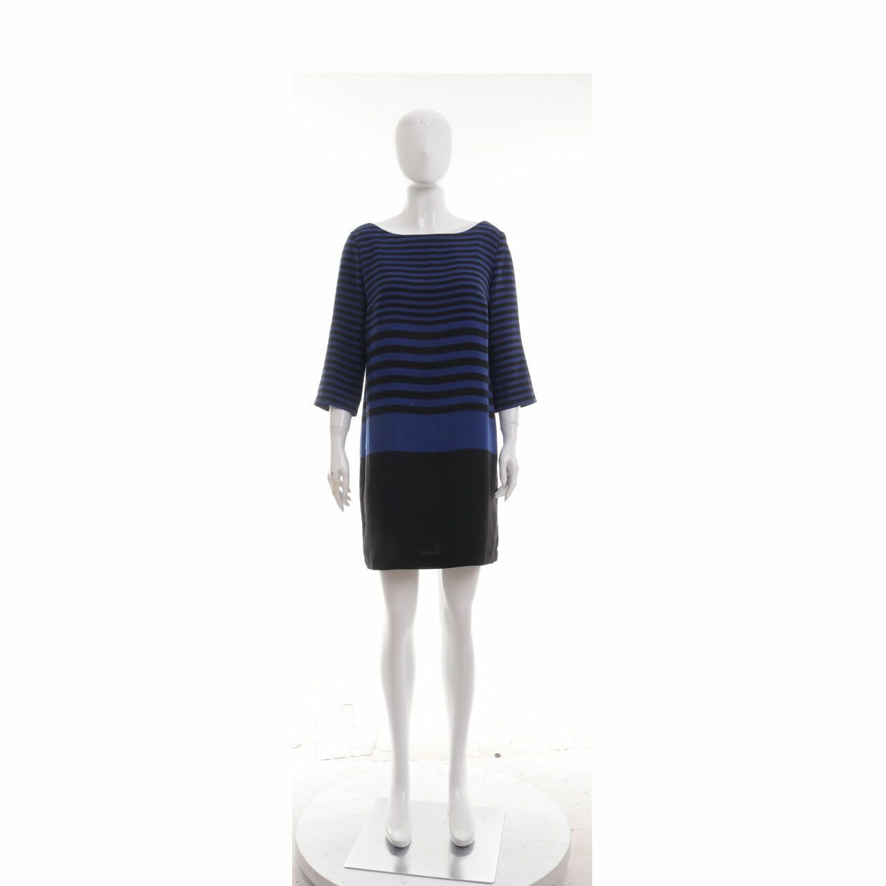 Zara Blue & Black Stripes Mini Dress