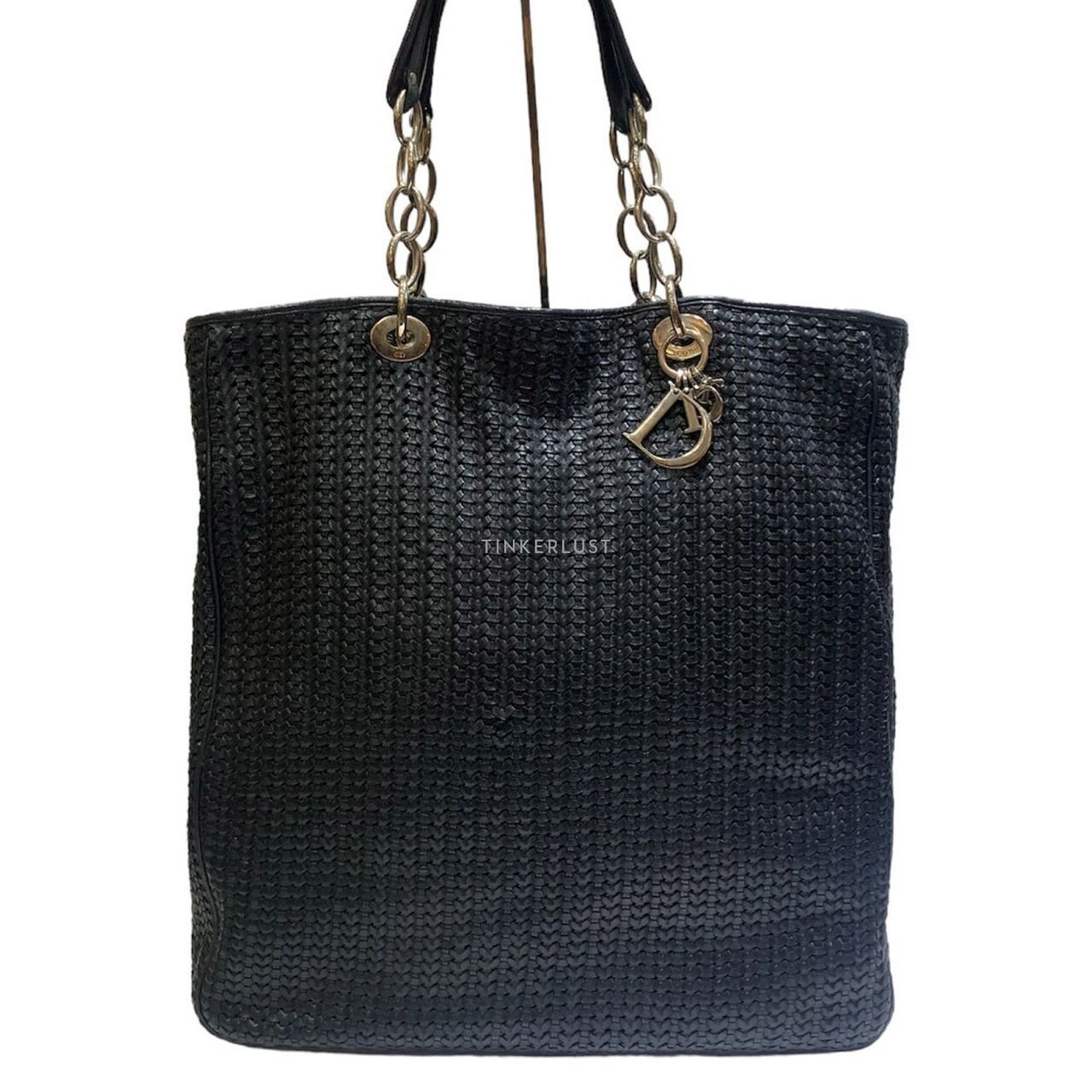Christian Dior Leather Black SHW 2008 Tote Bag