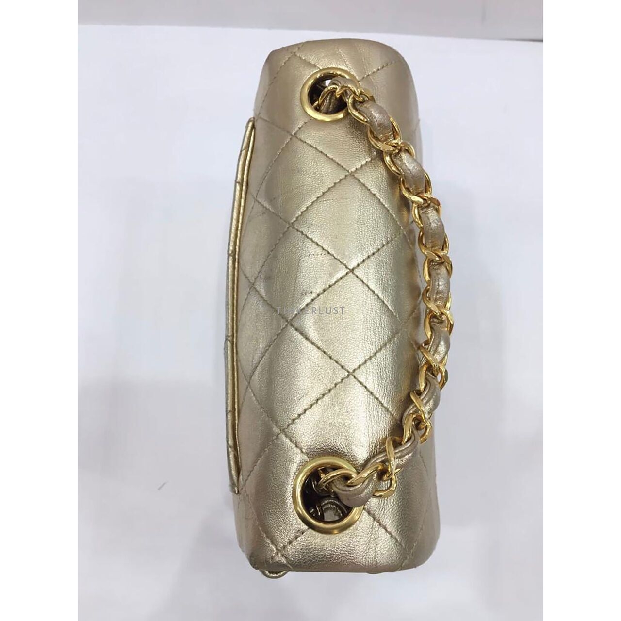 Chanel Mini Square Vintage Gold Lambskin GHW #2 Sling Bag