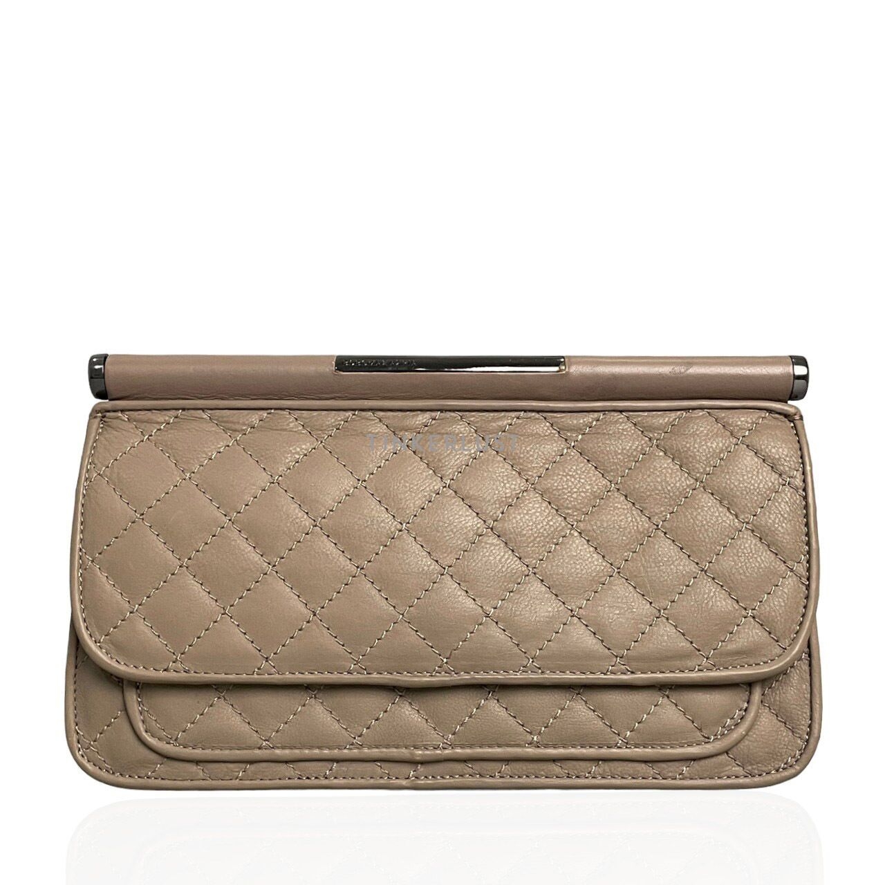 BCBG Max Azria Quilted Taupe Clutch