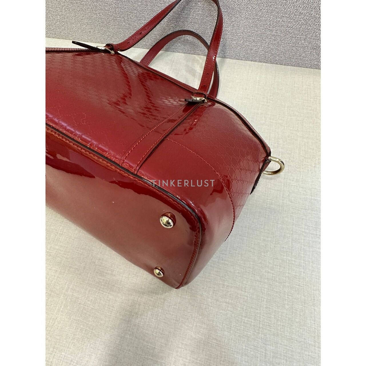 Gucci Alma Red Patent Leather Satchel