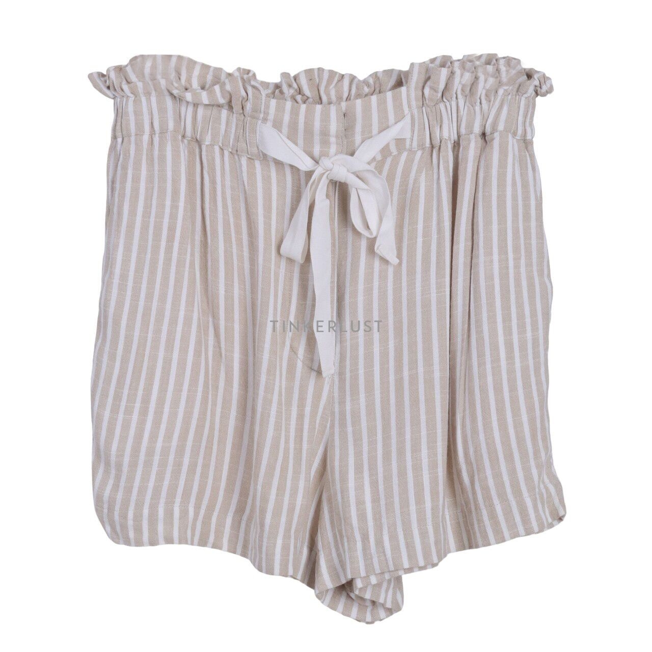Magali Pascal White & Khaki Stripes Short Pants