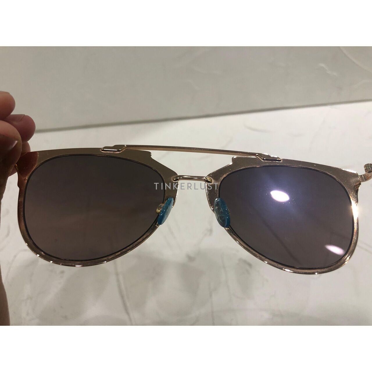 Christian Dior Rose Gold Reflective Sunglasses