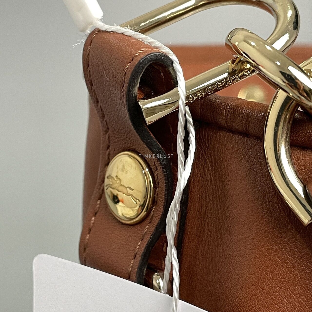 Longchamp Mademoiselle Perforated Dark Brown Calfskin GHW Shoulder Bag