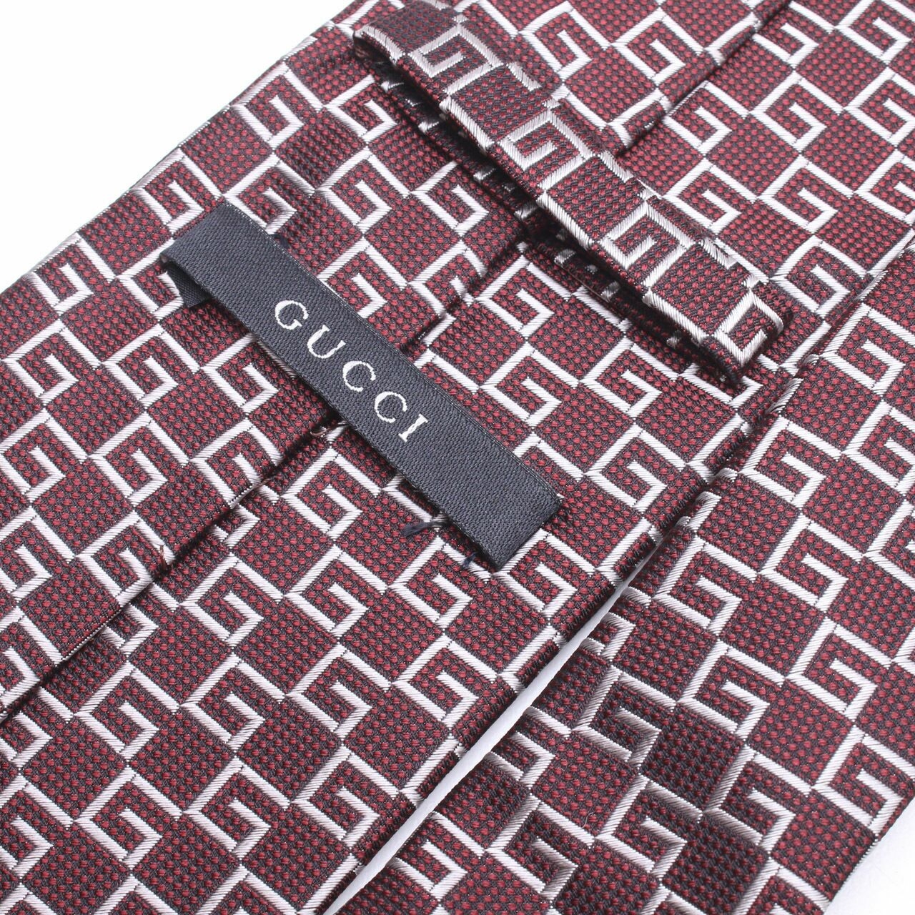 Gucci Maroon Patterned Tie