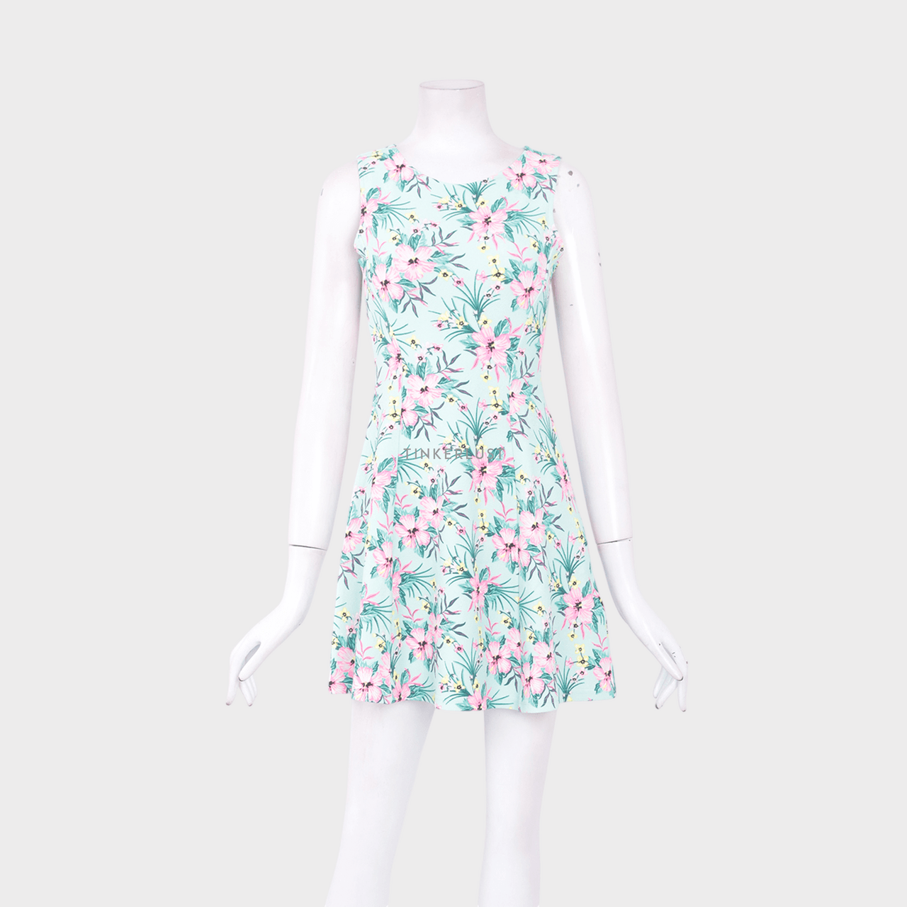 H&M Mint Floral Mini Dress