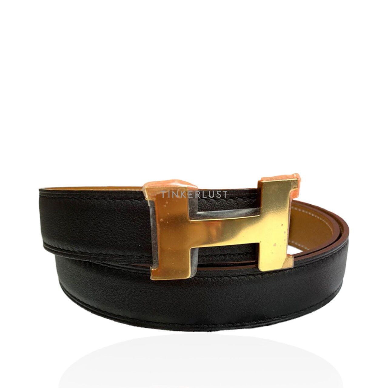Hermes Reversible Black & Gold #T 2015 Belt 
