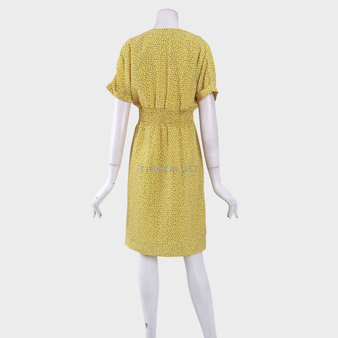 Pomelo. Yellow Pattern Mini Dress