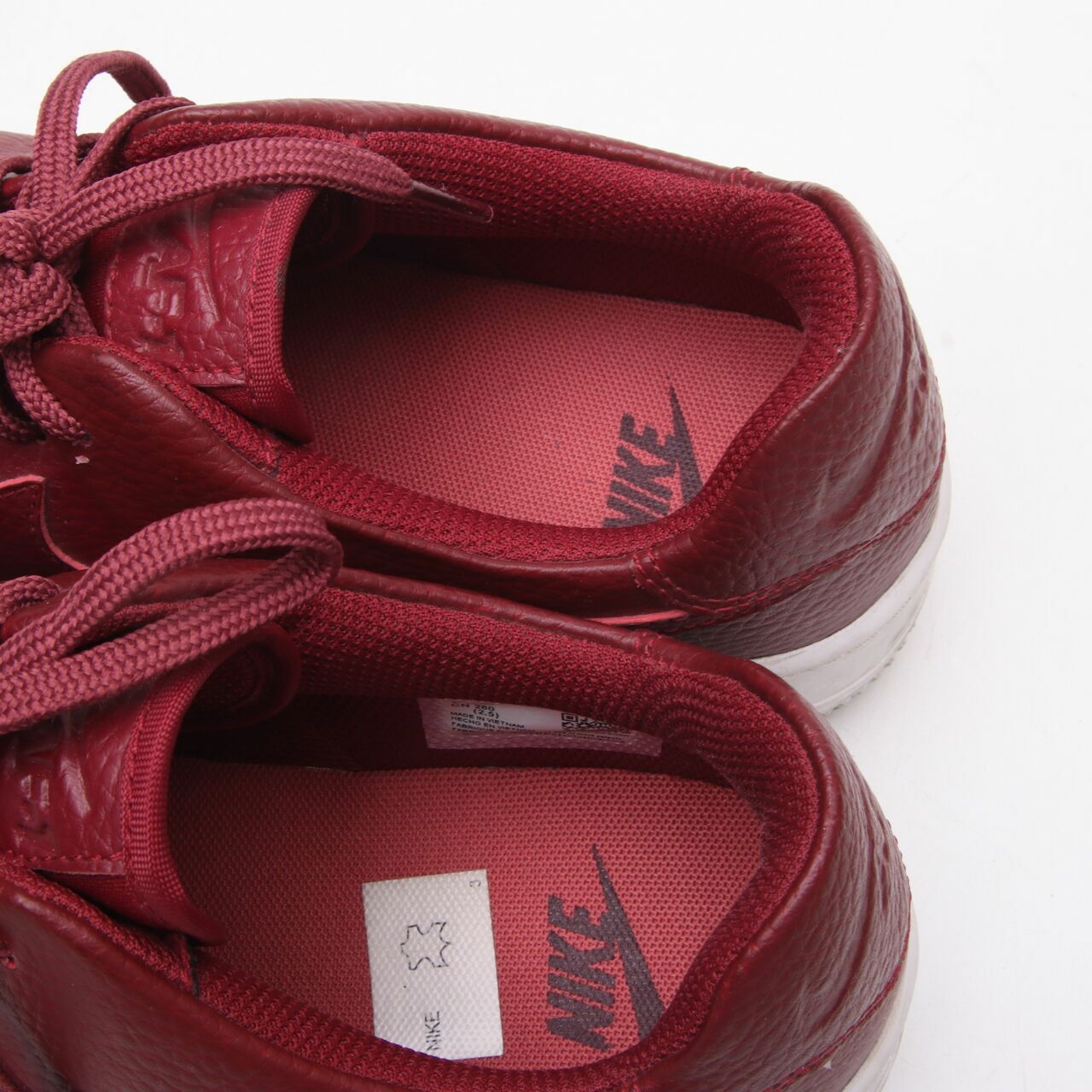 Nike Maroon Leather Sneakers