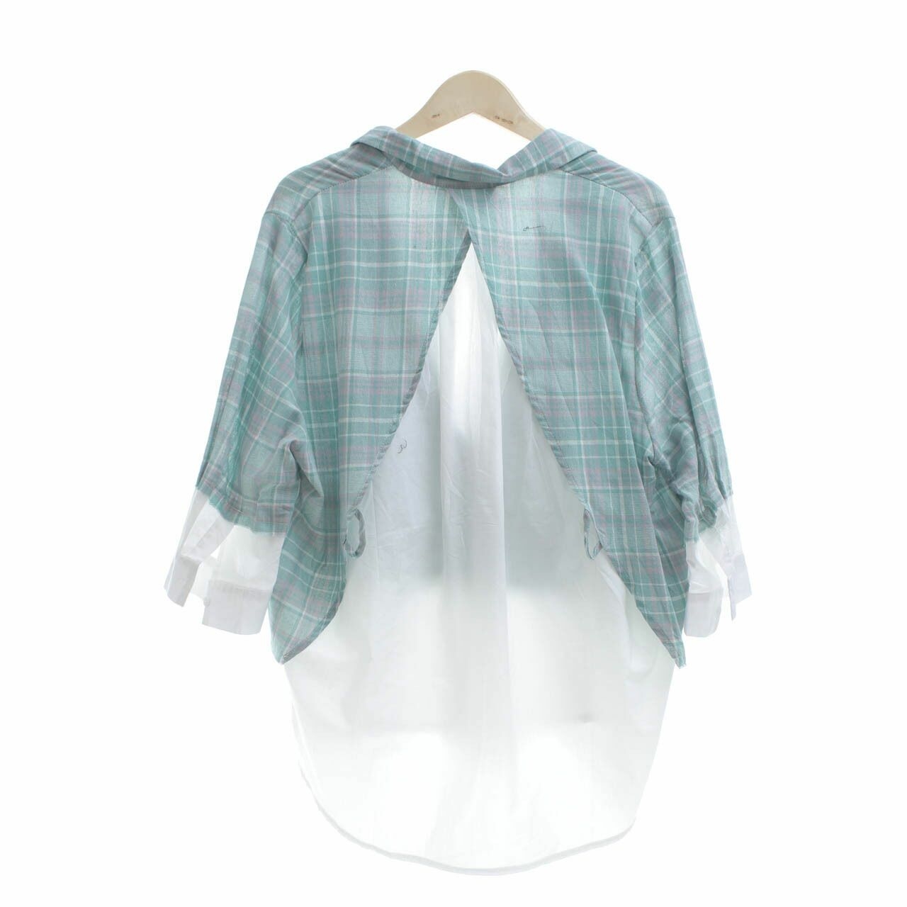 Private Collection Green & White Plaid Outerwear