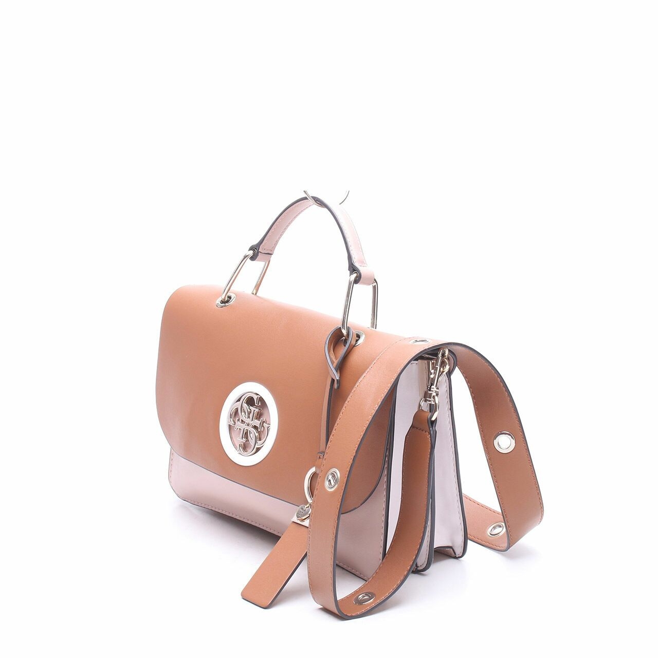 Guess Brown & Dusty Pink Satchel