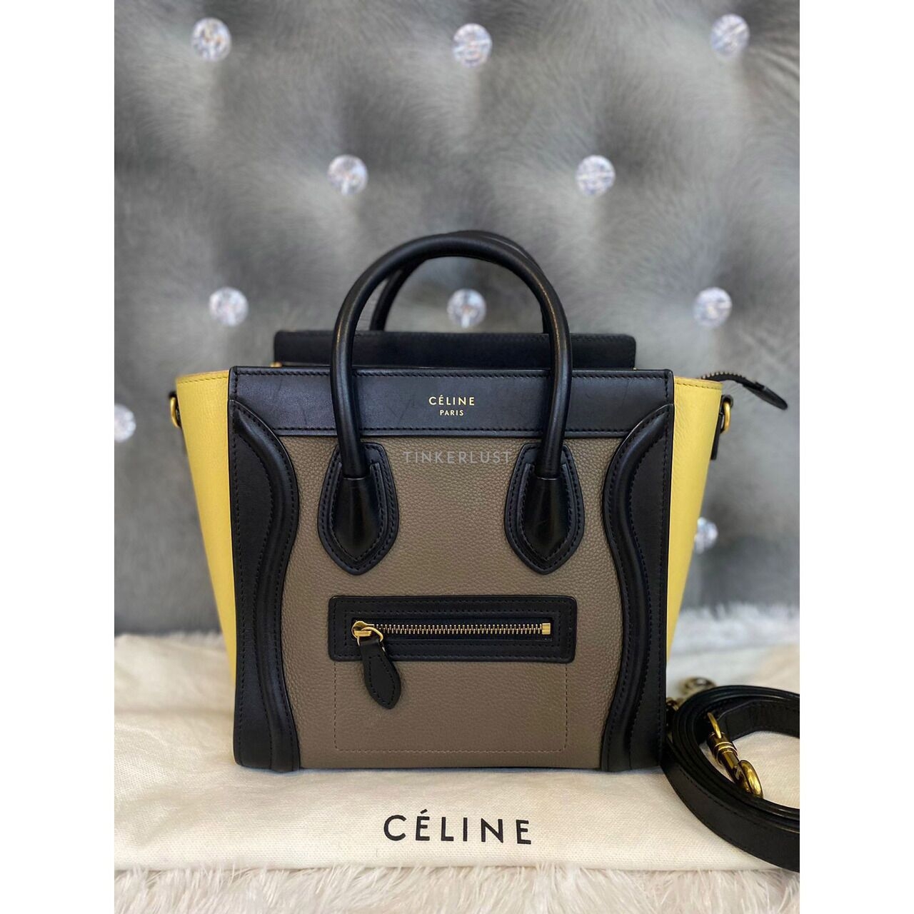 Celine Nano Luggage Tricolor 2015 Satchel