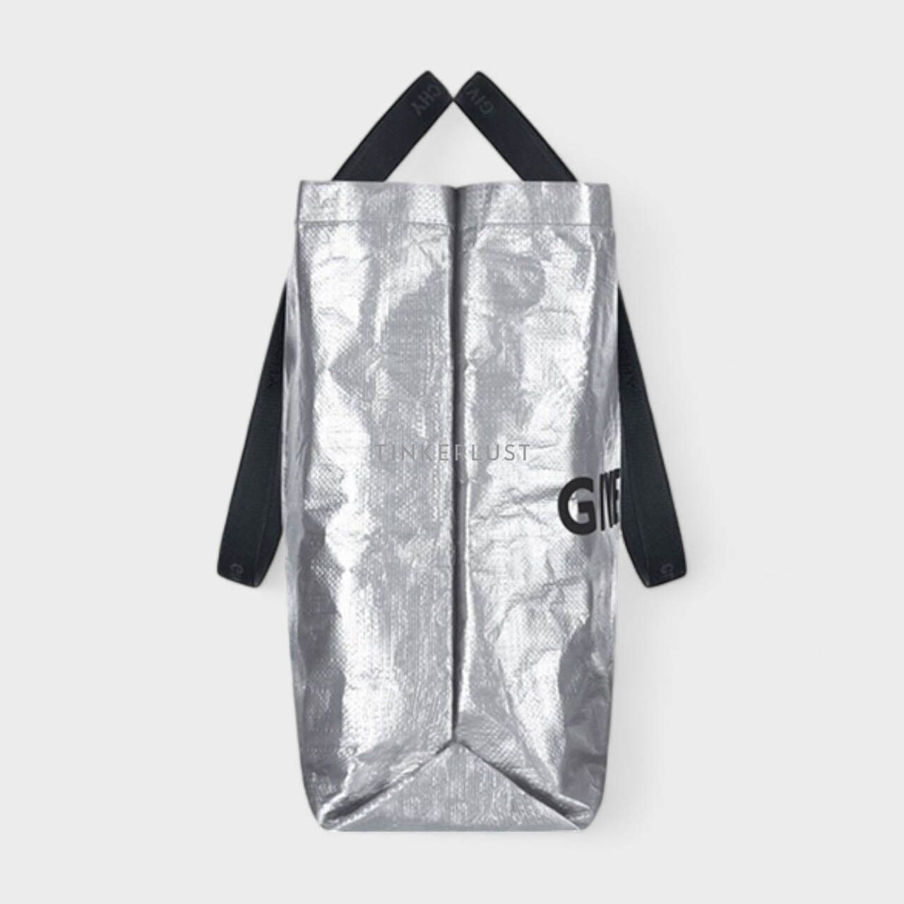 Givency Oversized G Shopper in Silver Shoulder Bag