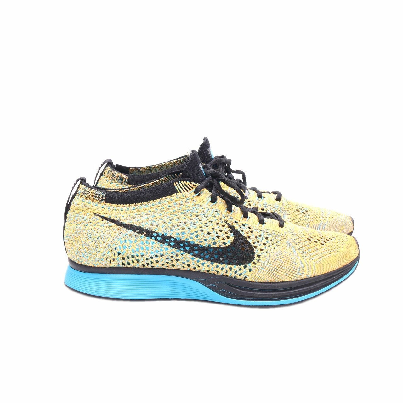 Nike Flyknit Racer Bright Citrus – Blue Lagoon Sneakers