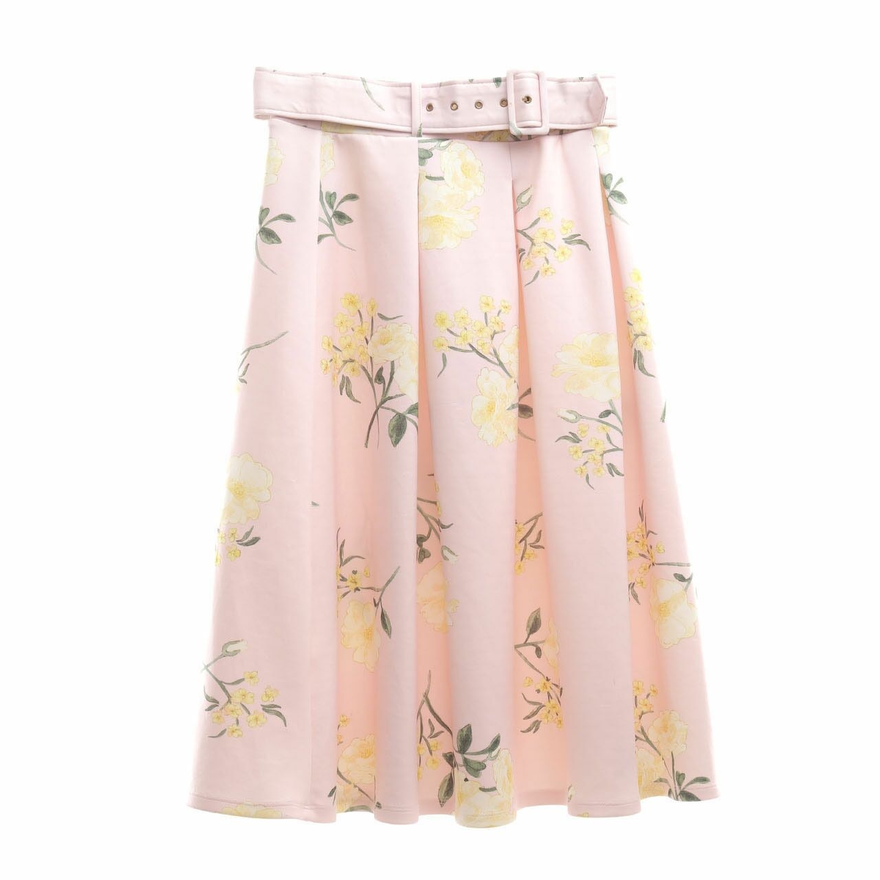 Miss Selfridge Soft Pink Floral Midi Skirt
