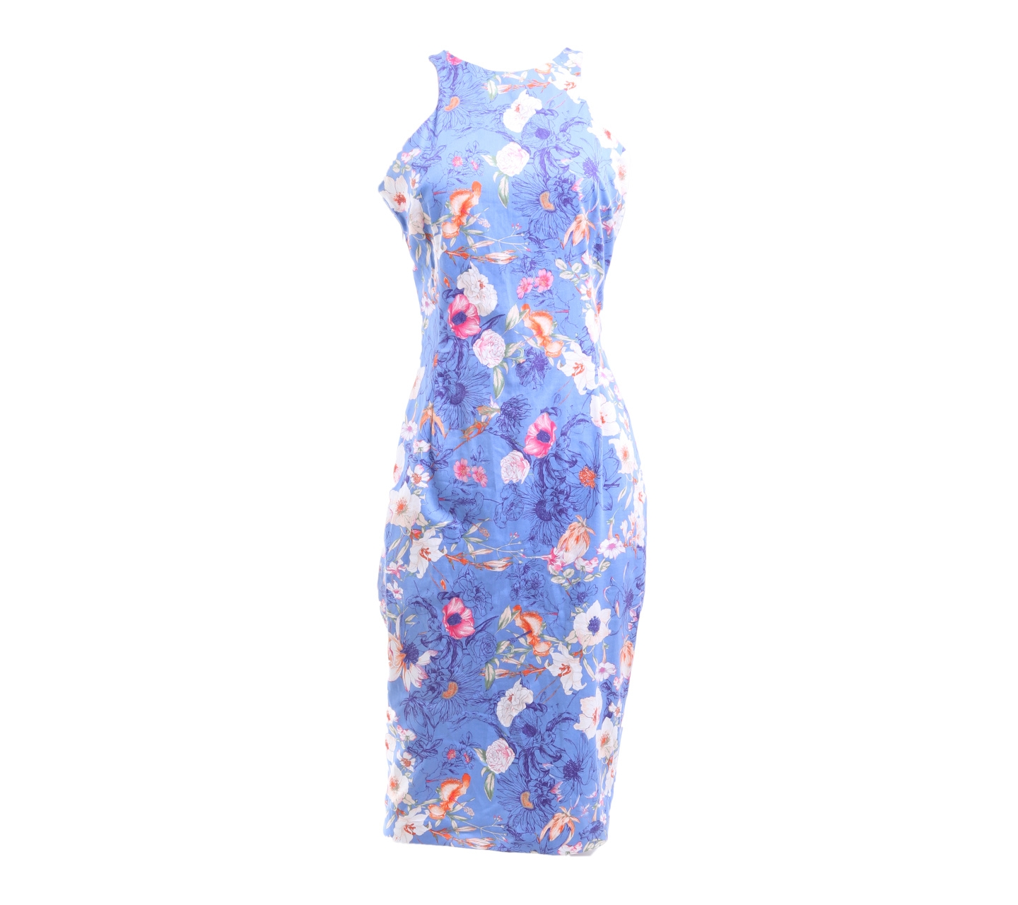 Zara Blue Floral Midi Dress