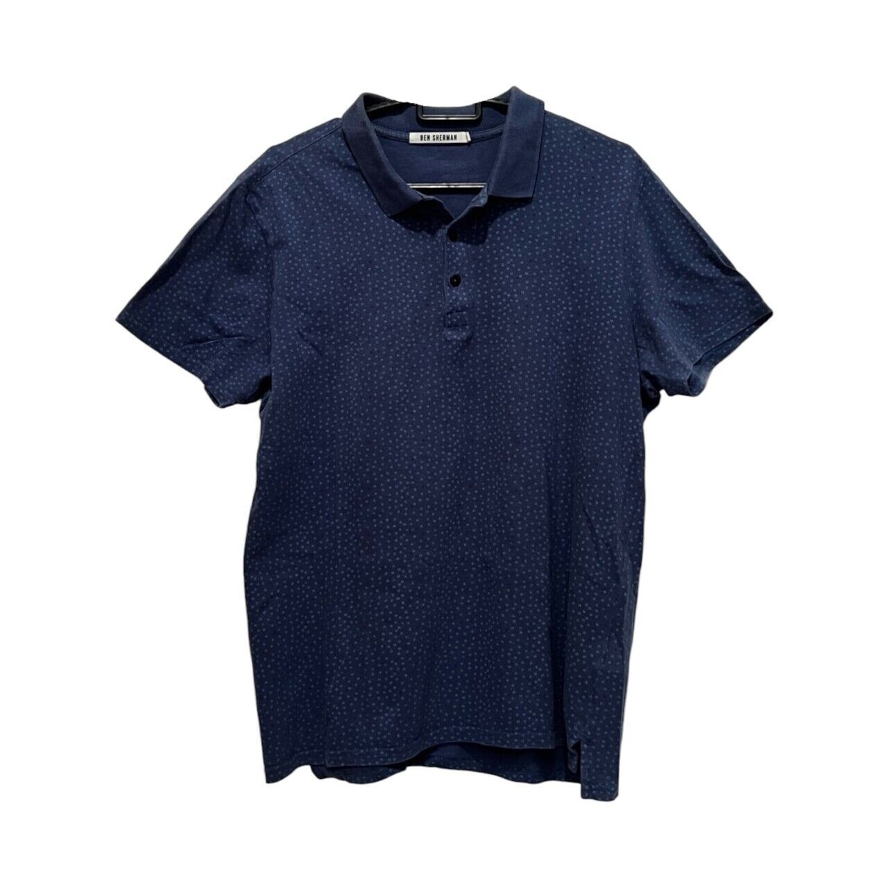 Ben Sherman Washed Blue Dotted Polo T-Shirt