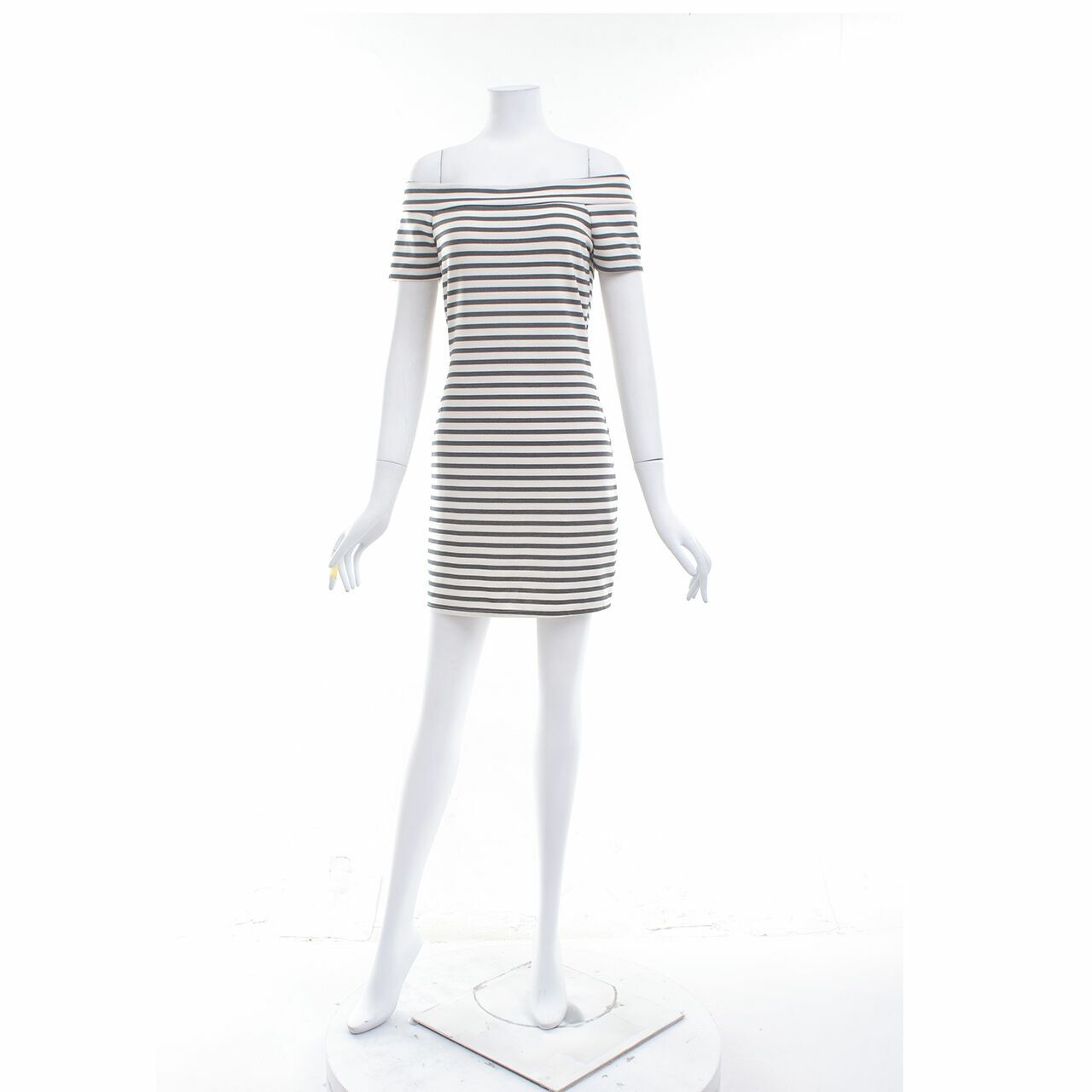 Zara Black & Off White Stripes Mini Dress